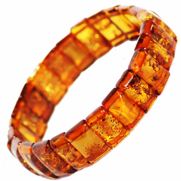 Elegant Amber Bracelet - Little Squares