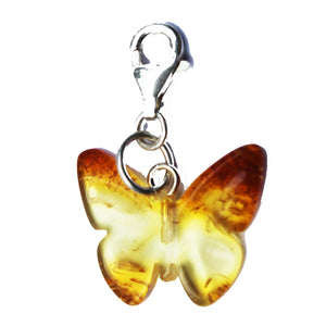 Amber Butterfly Charms