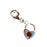 Sterling Silver Cognac AMBER HEART CHARM