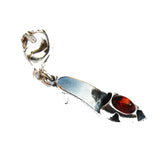 Silver Cognac AMBER SHOE CHARM