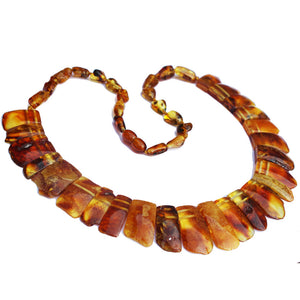 Stunning Baltic Honey Amber Necklace in Cleopatra style