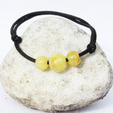 Charming Cotton & Baltic Amber Anklet