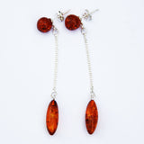 Amber Long and Dangly Earrings Drops