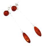 Amber Long and Dangly Earrings Drops