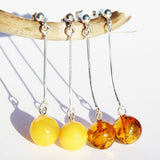 Honey Amber Long and Dangly Earrings