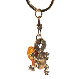 Anchor and Ship Wheel with Amber Tumble Keyring