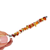 Simple Hand Crafted Amber Bead Pin