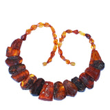 Chunky Honey Amber Necklace in Cleopatra Style