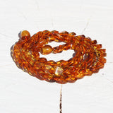 Gorgeous Overlapping Handcrafted Baltic Amber Bead Necklace