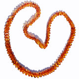 Gorgeous Overlapping Baltic Amber Square Bead Necklace