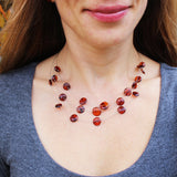 Baltic Amber Layer Illusion Necklace 'Fantasy 3