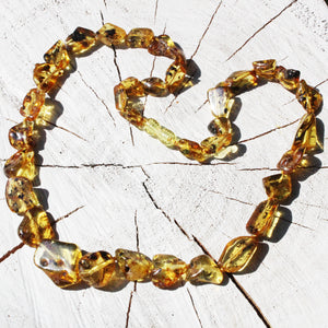 Lemon Amber With Inclusions Necklace