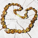 Lemon Amber With Inclusions Necklace
