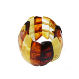 Baltic Amber Stretch Ring - Barrel
