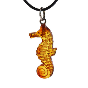 Baltic Amber Seahorse Pendant