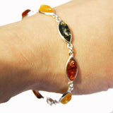 Baltic Amber Silver Bracelet Drops