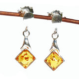 Baltic Amber Earrings - Rhombus