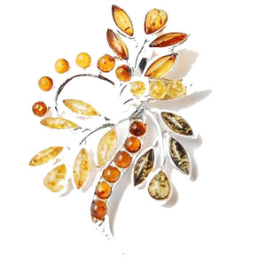 Baltic Amber Pendant - Autumn Bouquet