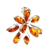 Stunning Baltic Amber Pendant - Flower