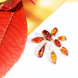 Stunning Baltic Amber Pendant - Flower