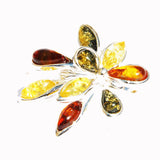 Stunning Baltic Amber Pendant - Flower