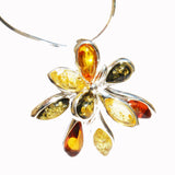 Stunning Baltic Amber Pendant - Flower