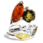Lovely Modern Design Amber Ring
