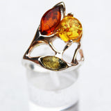 Lovely Modern Design Amber Ring
