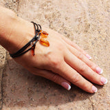 Beautiful Bracelet With Baltic Amber Charm