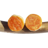 Unpolished Butterscotch Baltic Amber Studs - Circles
