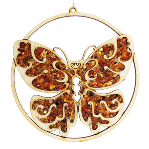 Beautiful 3D Amber Bauble Mosaic Decoration