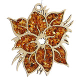 Beautiful Amber Flower Mosaic Decoration