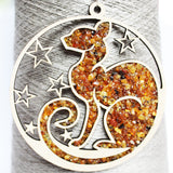 Beautiful Amber Butterfly Mosaic Suncatcher