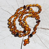 Polished Baltic Amber Christian Rosary
