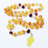 Polished Baltic Amber Christian Rosary