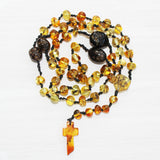 Polished Baltic Amber Christian Rosary