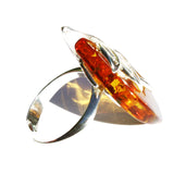 Intricate Designer Baltic Amber Ring