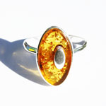 Individually Crafted Oval Portion Amber Ring
