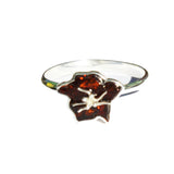 Romantic Designer Amber ring 'Flowers'