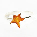 Romantic Dazzling Designer Amber Ring 'Stars'