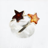 Romantic Dazzling Designer Amber Ring 'Stars'