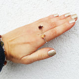 Romantic Dazzling Designer Amber Ring 'Stars'