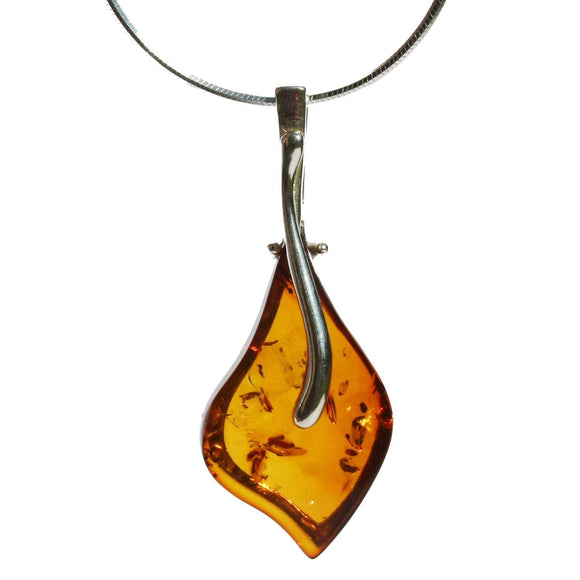 Pretty shaped honey or cherry colored amber drop jewellery with sterling silver 925 fittings. you can make a set. Earrings+Pendant