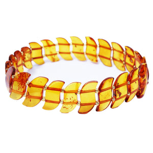 Elegant Baltic Amber Bracelet Wave