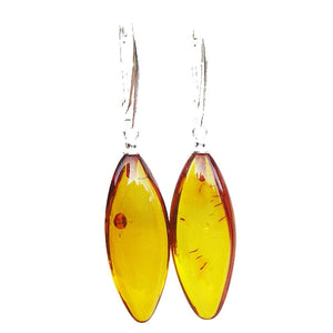 Beautiful Baltic Amber drop Earrings with sterling silver fittings. Capture the warmth of Amber. dangle earrings, drop earrings, christmas g