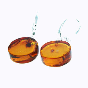 Honey Baltic Amber Earrings - Tablets