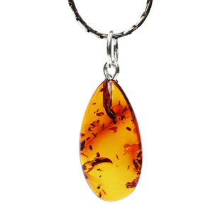 Small Honey Amber TearDrop Pendant, Classic Pendant Shape. Comes with lovely gift box. Make a set with matching stud earrings or charm