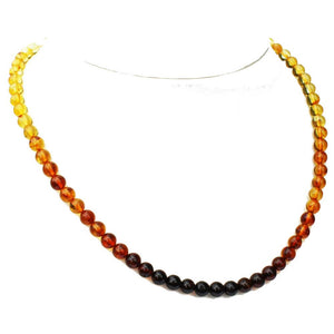 Baltic Amber Rainbow Pattern Necklace