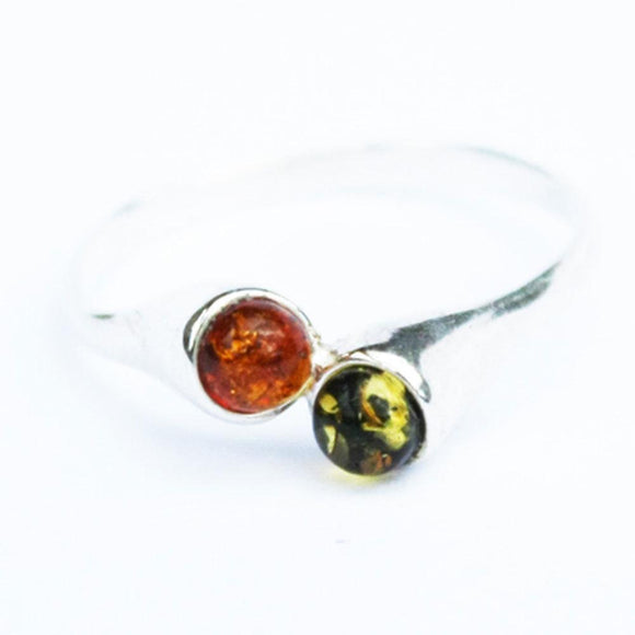 Gourgeous Multicolour Baltic Amber Ring