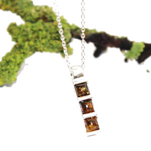 Modern Small Green Amber Silver Pendant , + gorgeous gift box,  silver 925 jewellery, amber pendant, amber jewellery. amber jewellery